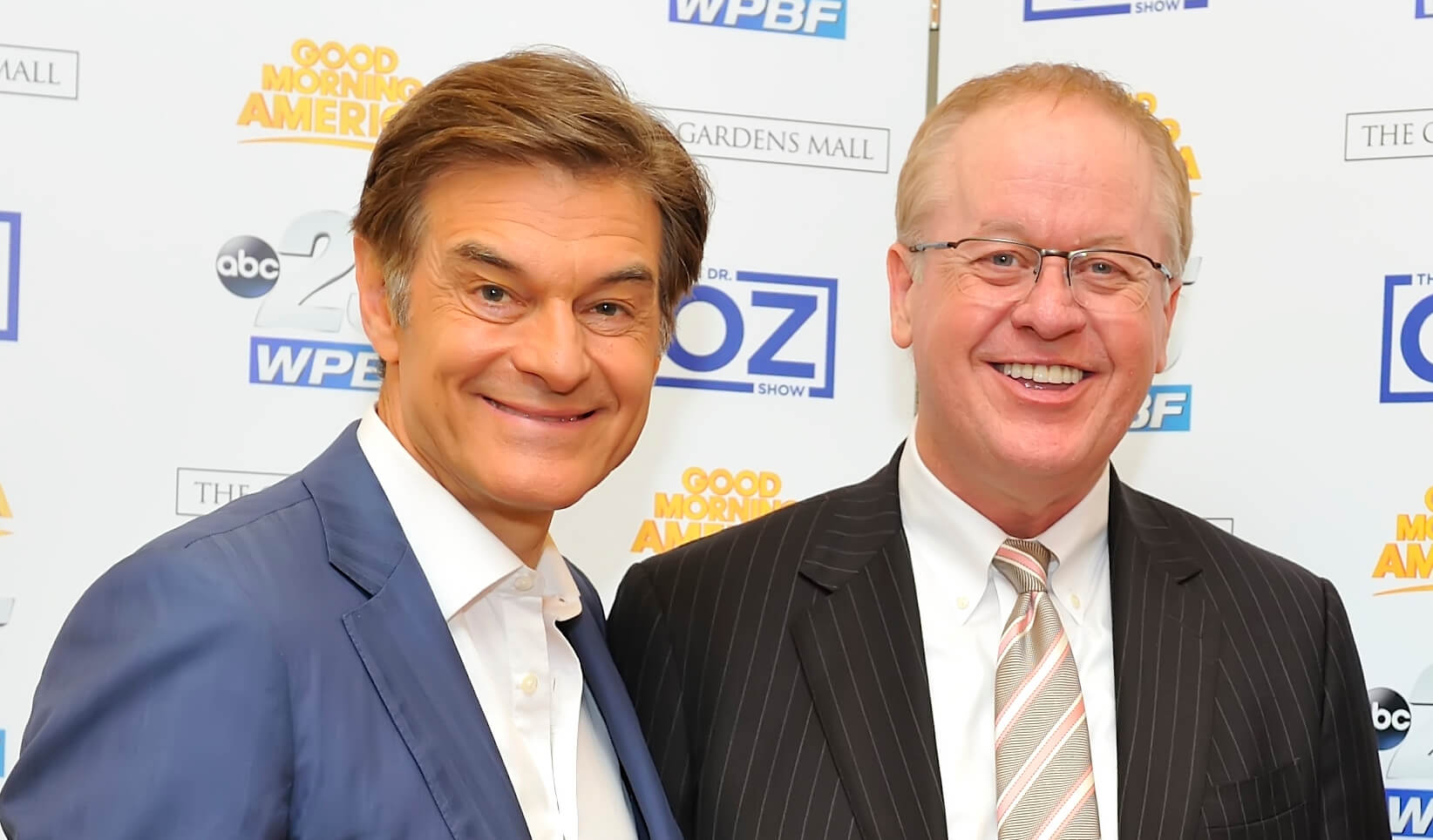 Terry Newmyer and Dr. Oz pictured here worked to promote healthy living at The Gardens Mall health festival in West Palm Beach - (This was April 2017)